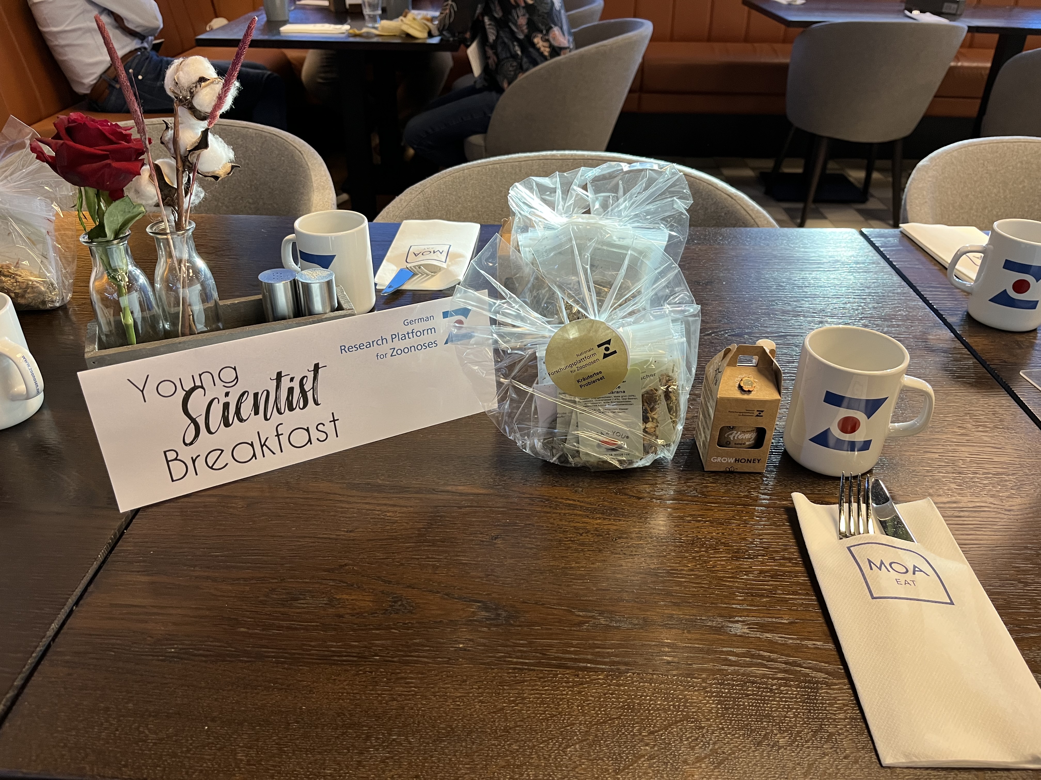 Young Scientist Breakfast table
